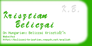 krisztian beliczai business card